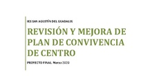 PLAN DE CONVIVENCIA IES SAN AGUSTÍN DE GUADALIX