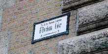 Letrero de una Calle de Budapest, Hungría