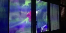 Video blending sobre las ventanas del aula. 