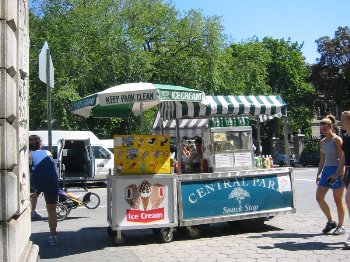 Puesto de venta de helados en Central Park