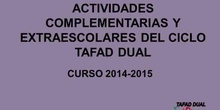 TAFAD-Dual Extraescolares y complementarias 2014-2015