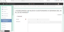 Moodle: Crear cuestionario