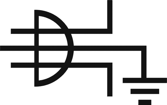 Enchufe de red eléctrica con toma de tierra