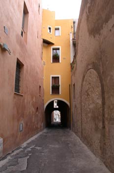 Barrio de Castello en Cagliari, Italia