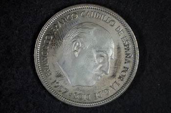 Moneda con el rostro de Franco