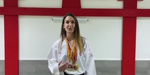 CAMPEONA DEL ESPAÑA KARATE. MENSAJE EDUCATIVO.