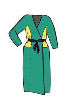 Vestido japonés cruzado