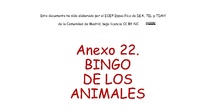 Anexo 22. Actividad bingo de los animales