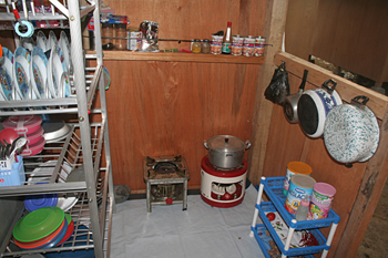 Cocina de los barracones, Campamento viudas del Tsunami, Sumatra