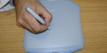 Accionando la tableta gráfica