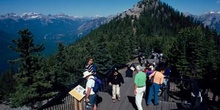 Turistas en las Montañas Rocosas, Estados Unidos