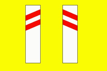 Señal de peligro, aproximación a un paso a nivel o a un puente m