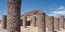 Salón de las columnas en el conjunto arqueológica de La Quemada,