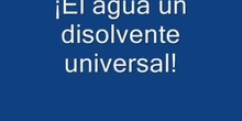 El agua, disolvente universal