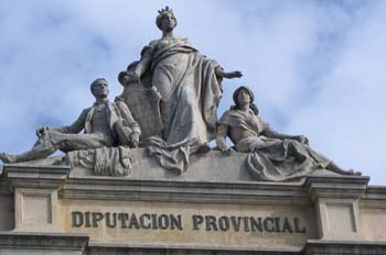 Detalle fachada Diputación de Palencia, Castilla y León