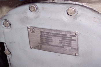 Placa identificativa de un avión