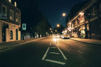 Chalk Farm Station de noche, Londres