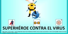 superhéroe contra el virus