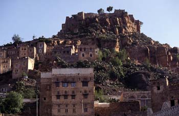 Edificaciones en Hajjah, Yemen