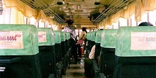 Interior de autobús en Laos, Laos