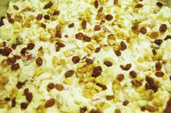 Ensalada con yogur y frutos secos