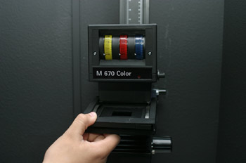 Extracción del portanegativos