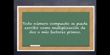 6º matemáticas descomposición en factores primos