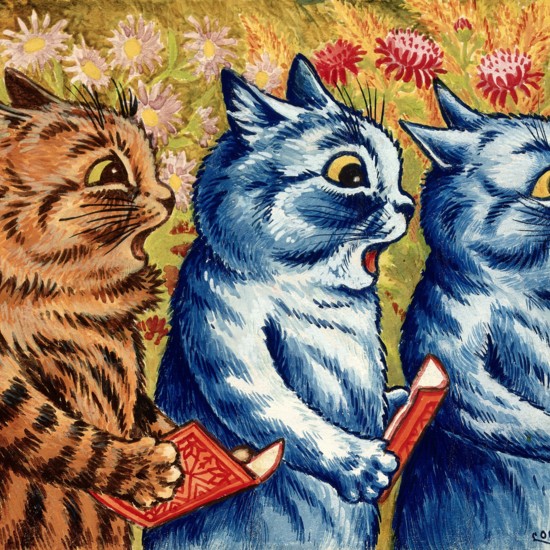 three cats singing