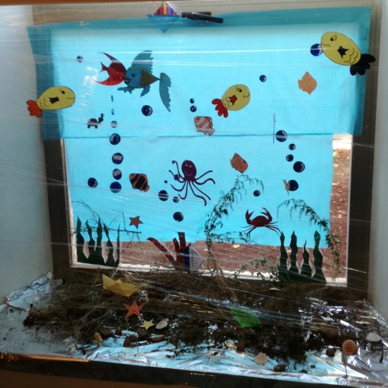 Acuario en ventana