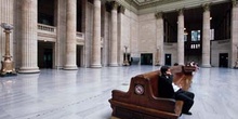 Sala de espera de una estación, Chicago, Estados Unidos