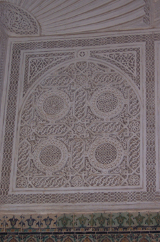 Decoración en muros, Tumba de Sidi Sabah, Kairouan, Túnez