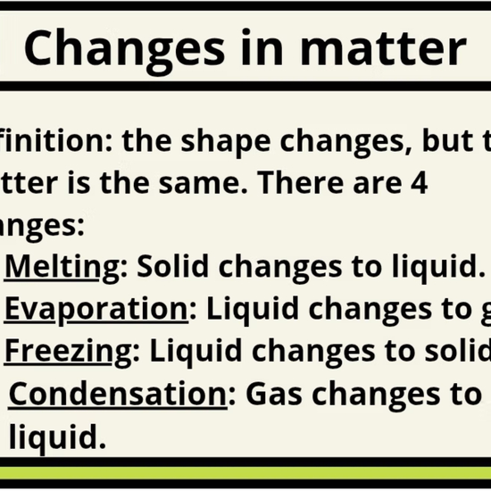 CHANGES IN MATTER