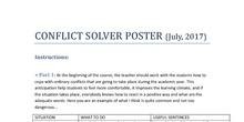 CONFLICT SOLVER POSTER