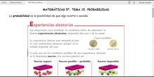 MATEMÁTICAS 5º. LA PROBABILIDAD