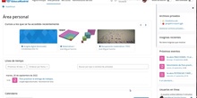 El área personal en el aula virtual