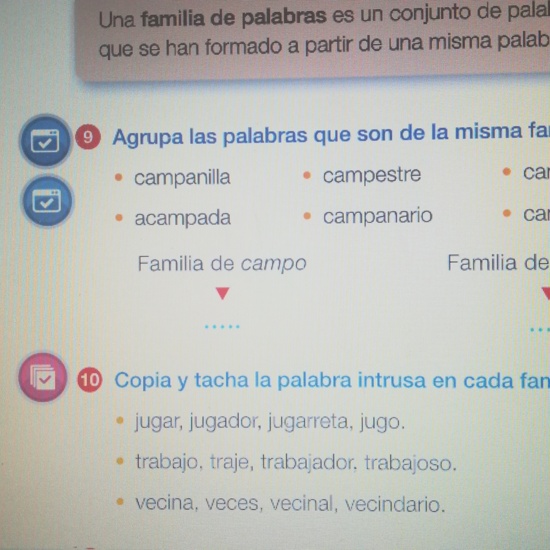 EJERCICIOS DE LENGUA 15 DE ABRIL