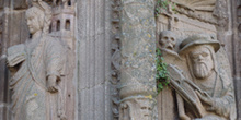 Detalle de la fachada de la Basílica de Santa María, Pontevedra,
