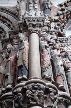Detalle del Pórtico del Paraíso, Catedral de Orense, Galicia