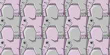 Teselación por traslación. Elefante en Inkscape y GIMP