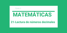 Lectura números decimales