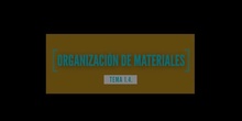1.4. Organización de materiales previos a la grabación y la post-producción.