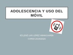 Adolescencia y uso del móvil