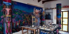 Taller de pintura en Ocotlán. México