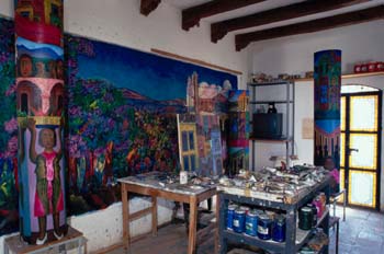 Taller de pintura en Ocotlán. México