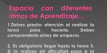 Espacio con diferentes ritmos de aprendizaje