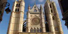 Fachada principal de la Catedral de León, CAstilla y León