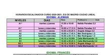 Horario escalonado 2020-2021 EOI CL