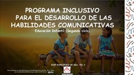 PRESENTACIÓN: Programa para el desarrollo HHCC E Infantil 2 ciclo (Versión 3, mayo 2023)