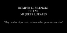 Romper el silencio de las mujeres rurales
