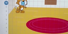 Programa con Scratch Jr usando el bloque de tiempo y de interacción entre personajes
